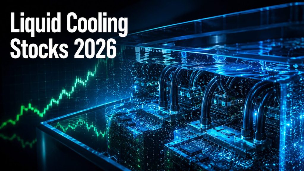 Best data center liquid cooling stocks — immersion cooling servers with a rising stock chart