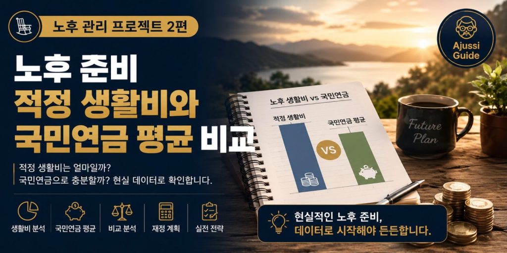 노후 준비 적정 생활비와 국민연금 평균 비교
