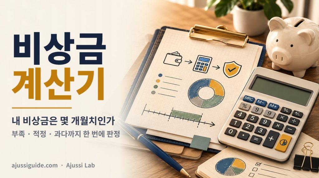 비상금 계산기 — 월 필수 지출과 현금으로 내 비상금이 몇 개월치인지 계산하는 도구 커버