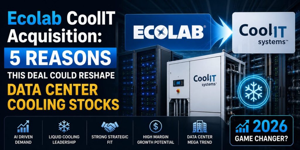Ecolab CoolIT acquisition - AI data center liquid cooling deal