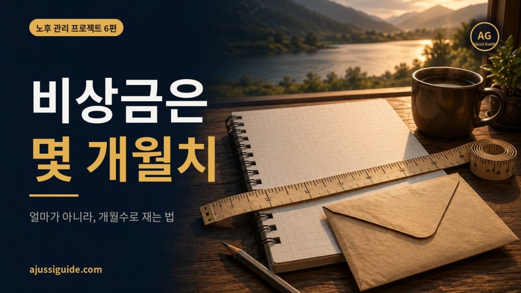 비상금 적정 금액을 개월수로 재는 방법 — 노후 관리 프로젝트 6편 커버