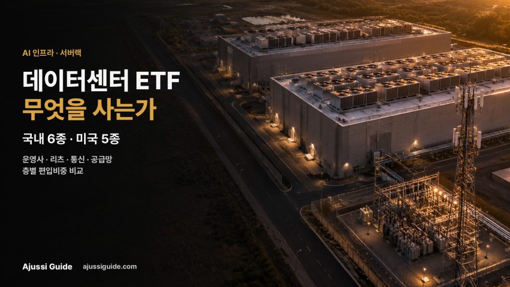 데이터센터 ETF 비교 국내 6종 미국 5종 운영사 리츠 통신 공급망 편입비중