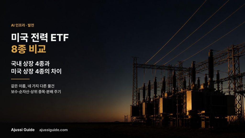 미국 전력 etf 비교 국내 상장 미국 상장