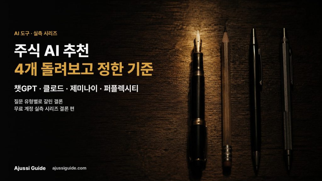주식 ai 추천 챗gpt 클로드 제미나이 퍼플렉시티 비교 실측