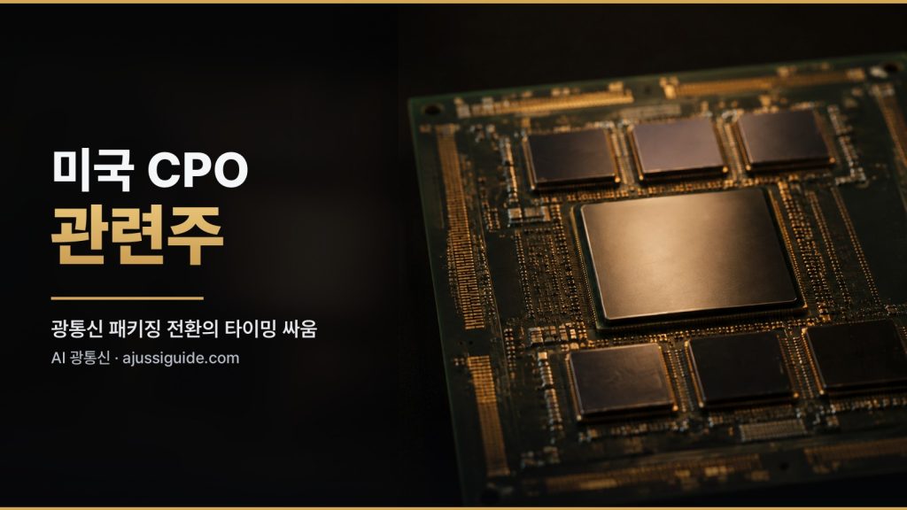 미국 CPO 관련주 커버, 기판 위 칩 패키지