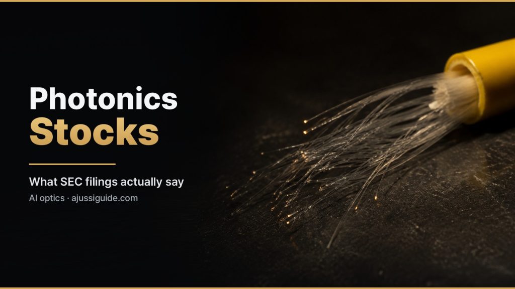 Photonics stocks cover, stripped optical fiber bundle with amber light