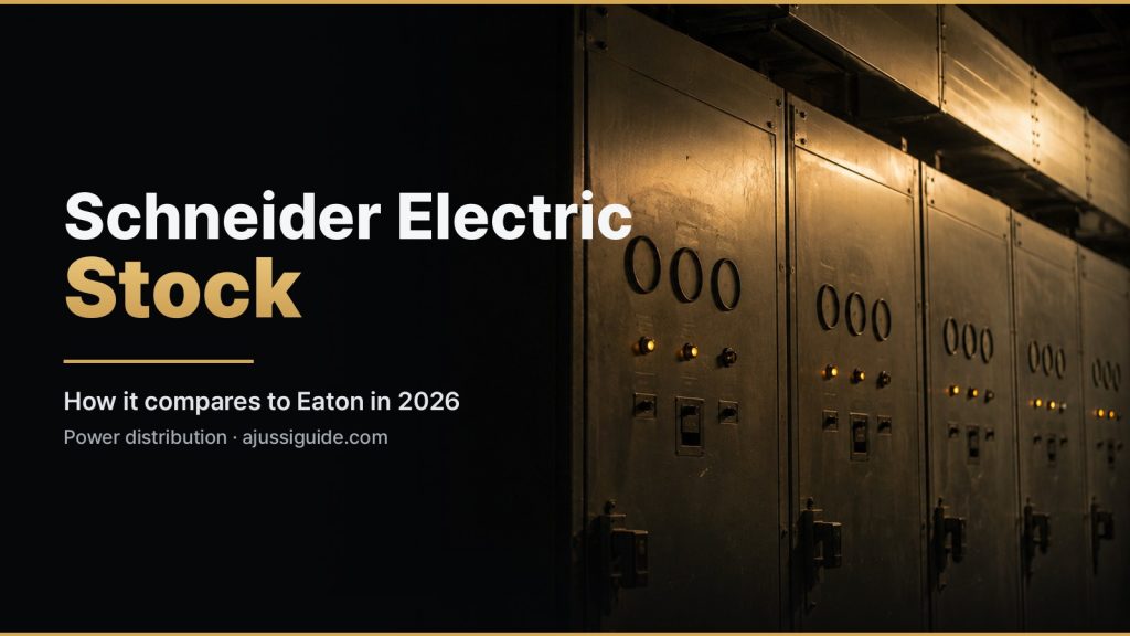Schneider Electric stock cover: switchgear cabinets in an industrial electrical room