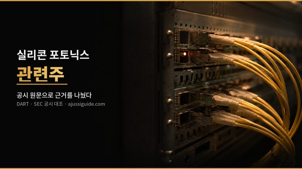 실리콘 포토닉스 관련주 - 데이터센터 광트랜시버 포트와 광섬유 패치코드