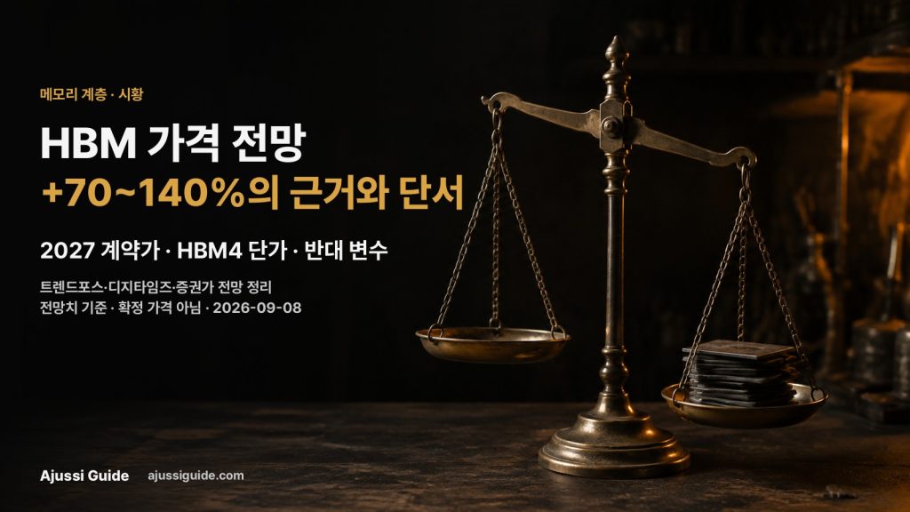 HBM 가격 전망 정리, "몇 배 오른다"는 말의 근거와 단서 (2027년까지 시나리오) 4 hbm 가격 전망 정리