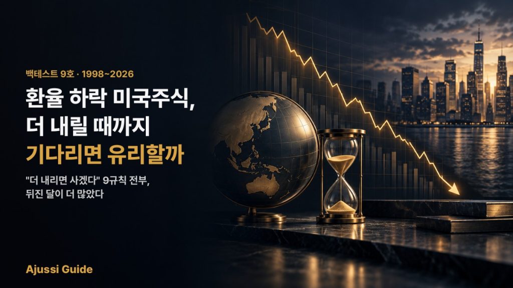 환율 하락 미국주식, 더 내릴 때까지 기다리면 유리할까 — 1998년부터 백테스트