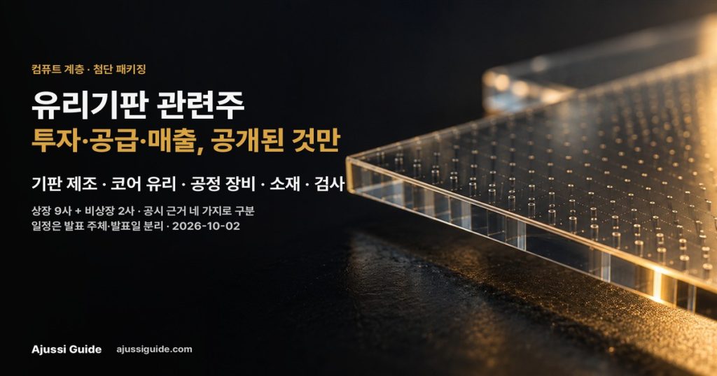 유리기판 관련주 투자·공급·매출, 공개된 것만