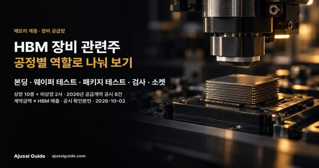 HBM 장비 관련주 공정별 역할로 나눠 보기